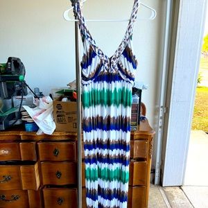 Earth Tone Braided Strap Maxi Medium